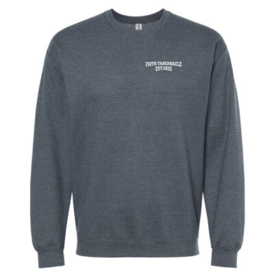 Church Logo (White Text) - Softstyle® Midweight Crewneck Sweatshirt Thumbnail
