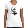 Women's Fine Jersey V-Neck Tee Thumbnail