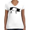 Women's Fine Jersey V-Neck Tee Thumbnail