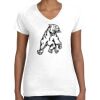 Women's Fine Jersey V-Neck Tee Thumbnail