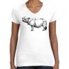 Women's Fine Jersey V-Neck Tee Thumbnail