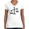 Women's Fine Jersey V-Neck Tee Thumbnail