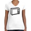 Women's Fine Jersey V-Neck Tee Thumbnail