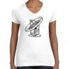 Women's Fine Jersey V-Neck Tee Thumbnail