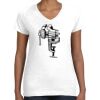 Women's Fine Jersey V-Neck Tee Thumbnail