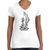 Women's Fine Jersey V-Neck Tee Thumbnail