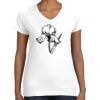 Women's Fine Jersey V-Neck Tee Thumbnail