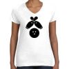 Women's Fine Jersey V-Neck Tee Thumbnail
