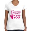 Women's Fine Jersey V-Neck Tee Thumbnail